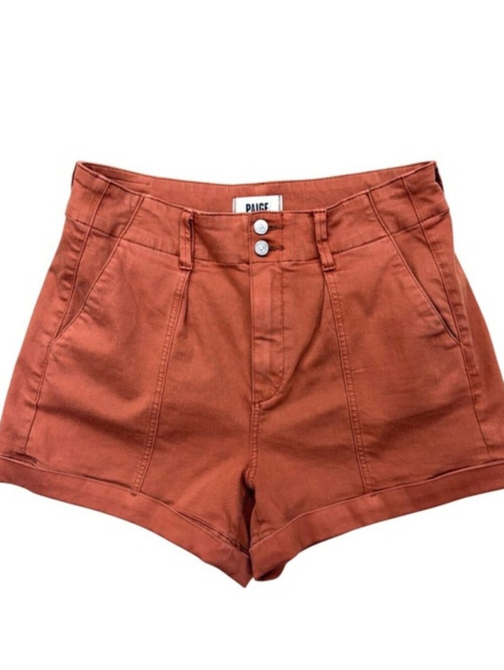 Paige High-Rise Rustic Orange Women’s Shorts - Size 28